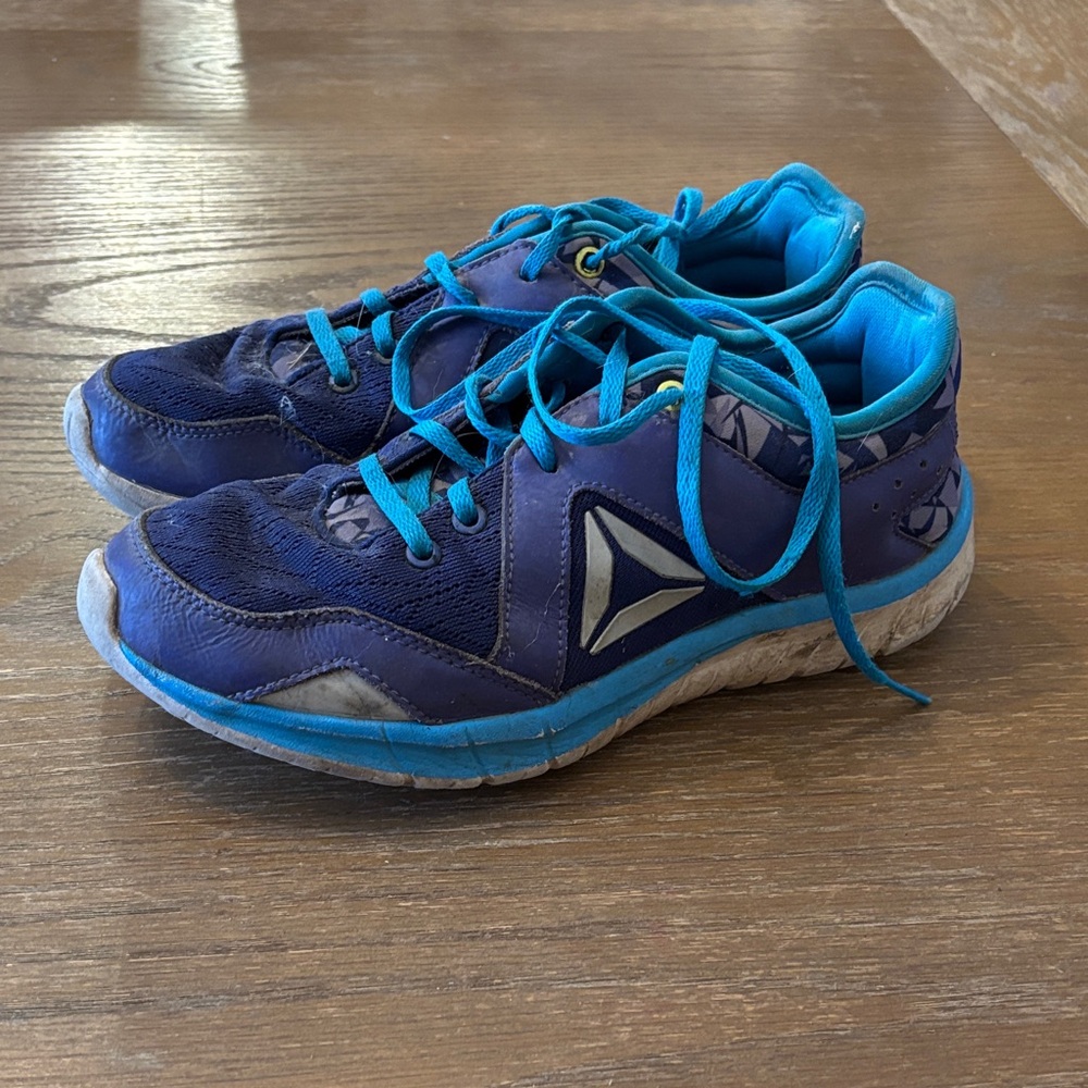 Reebok Blue and Aqua Athletic Sneakers